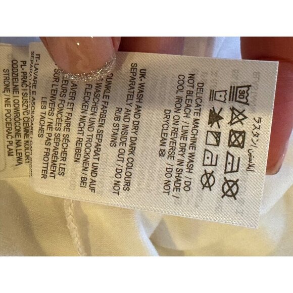 Boden Shirt Women 8 White Smocked Yoke Jersey Knit Top NWT Preppy Boho Cottage - Picture 14 of 15